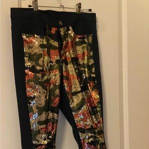 Venus size 8 black jeans in back, front jeans full of sequins